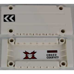 Technic, Panel Plate 5 x 11 x 1 with Chevrons on Outside Left and World Racers Team Extreme Logo and 'CROZZ COUNTRY' on Inside Pattern (Sticker) - Set 8864