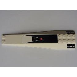 Wedge 16 x 4 Triple Curved with Reinforcements with Black and Red Air Intake and White 'POLICE' on Black Pattern (Stickers) - Set 5983