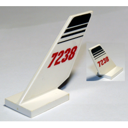 Tail Shuttle with '7238' and Black Lines Pattern on Both Sides (Stickers) - Set 7238