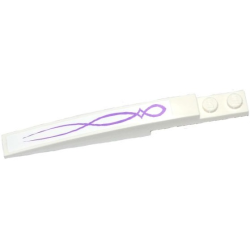 Slope, Curved 10 x 1 with Medium Lavender Swirls Pattern (Sticker) - Set 41077 Slope, Curved 10 x 1 with Medium Lavender Swirls Pattern (Sticker) - Set 41077