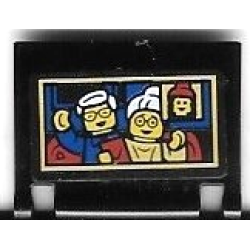 Minifigure, Utensil Book Cover with 3 Minifigures on Video Call Screen Pattern (Sticker) - Set 80111 Minifigure, Utensil Book Cover with 3 Minifigures on Video Call Screen Pattern (Sticker) - Set 80111