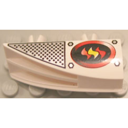 Vehicle, Fairing 1 x 4 Side Flaring Intake with 2 Pins with Firefighter Pattern Left Vehicle, Fairing 1 x 4 Side Flaring Intake with 2 Pins with Firefighter Pattern Left