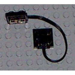 Electric, Wire with Brick 2 x 2 x 1/3 Ends 15L (rare brick height)