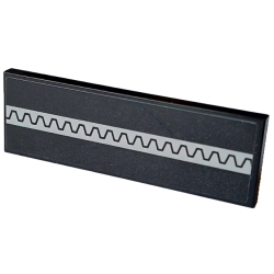Tile 2 x 6 with Silver Zipper Pattern (Sticker) - Set 75582