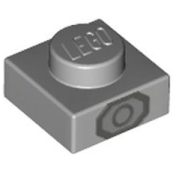 Plate 1 x 1 with Dark Bluish Gray Circle Pattern Plate 1 x 1 with Dark Bluish Gray Circle Pattern