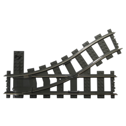 Train, Track 9V Switch Point Left - Dark Gray Train, Track 9V Switch Point Left - Dark Gray