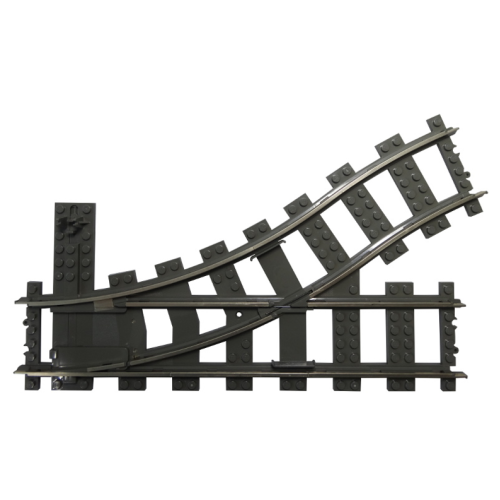 Деталь LEGO 2861c01 Train, Track 9V Switch Point Left - Dark Gray