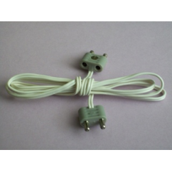 Electric, Wire 12V / 4.5V with 2 Leads, 96 Studs Long with 2 Light Gray Electric, Connector, 2-Way Male Rounded Narrow Type 1 with Cross-Cut Pins