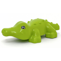 Duplo Alligator / Crocodile Baby Hatchling with Black Eyes Pattern Duplo Alligator / Crocodile Baby Hatchling with Black Eyes Pattern