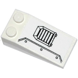Slope 18 4 x 2 with Air Vent and Riveted Metal Plate Pattern Model Right Side (Sticker) - Set 75918