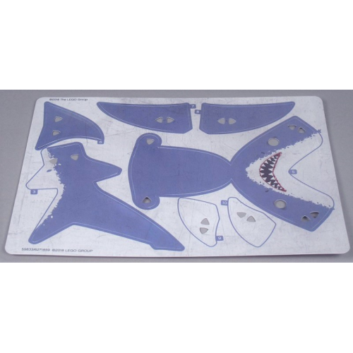 Деталь LEGO 59833 Plastic Skin Shark Sheet 2 of 2 for Set 81001-1
