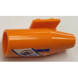 Engine, Smooth Large, 2 x 2 Thin Top Plate with Blue '4210', Diagonal Stripes and Coastguard Logo Pattern Model Left Side (Sticker) - Set 4210 Engine, Smooth Large, 2 x 2 Thin Top Plate with Blue '4210', Diagonal Stripes and Coastguard Logo Pattern Model Left Side (Sticker) - Set 4210