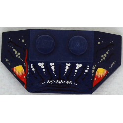 Wedge 2 x 4 Triple with Angler Fish Face Pattern