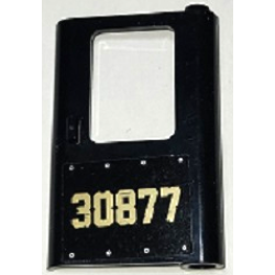 Door 1 x 4 x 5 Train Right, Thick Support at Bottom with Gold '30877' and Rivets Pattern (Sticker) - Set 70424 Door 1 x 4 x 5 Train Right, Thick Support at Bottom with Gold '30877' and Rivets Pattern (Sticker) - Set 70424