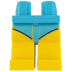Hips and Yellow Legs with Medium Azure Leotard / Swimsuit Bottom Pattern