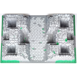 Baseplate, Raised 32 x 48 x 6 with 4 Corner Pits with Dark Bluish Gray and Light Bluish Gray Rock Pattern Baseplate, Raised 32 x 48 x 6 with 4 Corner Pits with Dark Bluish Gray and Light Bluish Gray Rock Pattern