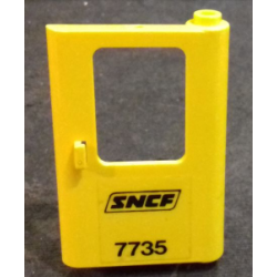 Door 1 x 4 x 5 Train Right, Thin Support at Bottom with Black 'SNCF 7735' Pattern (Sticker) - Set 7735 Door 1 x 4 x 5 Train Right, Thin Support at Bottom with Black 'SNCF 7735' Pattern (Sticker) - Set 7735