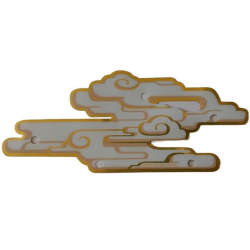 Plastic Part for Set 80039 - White Clouds with Gold Edges Pattern 4