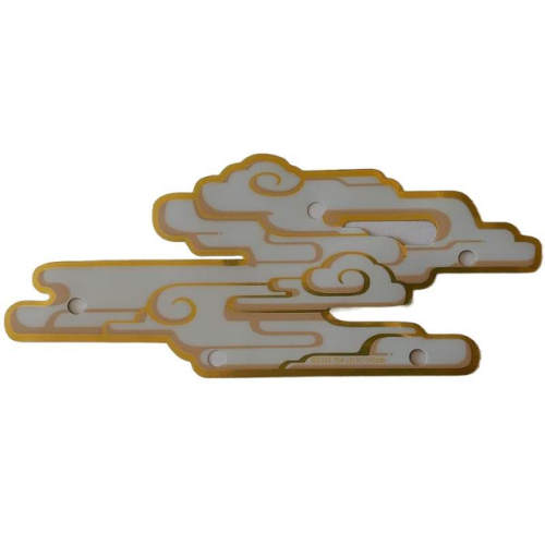 Деталь LEGO 80039pls01d Plastic Part for Set 80039 - White Clouds with Gold Edges Pattern 4
