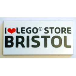 Tile 2 x 4 with 'I Heart LEGO STORE BRISTOL' Pattern Tile 2 x 4 with 'I Heart LEGO STORE BRISTOL' Pattern