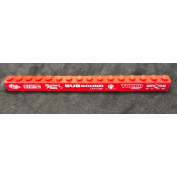 Brick 1 x 16 with 'SPHERE', 'ENgyne', 'Super Fast', 'SUBSOUND Limiter', 'car glass', 'TURBO load' and 'SPARK PLUX' Pattern (Sticker) - Set 8184