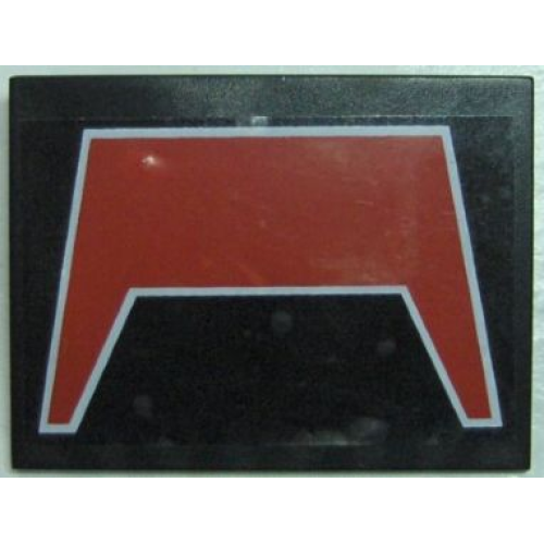 Деталь LEGO 4515pb029 Slope 10 6 x 8 with Red Wing Pattern (Sticker) - Set 5571