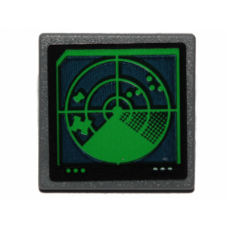 Road Sign 2 x 2 Square with Open O Clip with Green Radar on Computer Screen Pattern (Sticker) - Set 70835 Road Sign 2 x 2 Square with Open O Clip with Green Radar on Computer Screen Pattern (Sticker) - Set 70835
