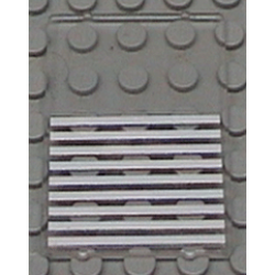 Glass for Window 1 x 4 x 5 with 9 White Stripes Pattern (Sticker) - Sets 6386 / 6540