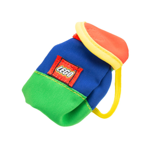 Деталь LEGO 22528 Duplo, Doll Cloth Backpack with Bright Green Bottom, Red Top, Yellow Straps, and LEGO Logo