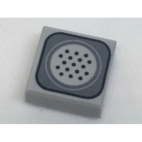 Деталь LEGO 3070pb118 Tile 1 x 1 with Black and Dark Bluish Gray Speaker Pattern