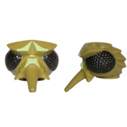 Minifigure, Head, Modified Galaxy Squad Alien Mosquitoid, Compound Eyes, Long Proboscis, with Yellowish Green Pattern Minifigure, Head, Modified Galaxy Squad Alien Mosquitoid, Compound Eyes, Long Proboscis, with Yellowish Green Pattern