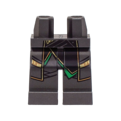 Hips and Legs with Black Shirt Tail and Long Coattails with Gold and Green Trim Pattern Hips and Legs with Black Shirt Tail and Long Coattails with Gold and Green Trim Pattern