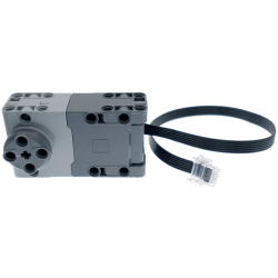 Electric, Motor SPIKE Prime / Powered Up, Large Angular with Light Bluish Gray Top Housing and Black Cable Electric, Motor SPIKE Prime / Powered Up, Large Angular with Light Bluish Gray Top Housing and Black Cable