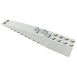 Wedge 16 x 4 Triple Curved with Reinforcements with Bricks Pattern 2 (Sticker) - Set 71040