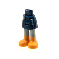 Mini Doll Hips and Skirt, Silver Trim, Light Bluish Gray Legs and Nougat Boots Pattern - Thick Hinge Mini Doll Hips and Skirt, Silver Trim, Light Bluish Gray Legs and Nougat Boots Pattern - Thick Hinge