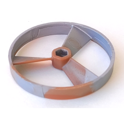 Bionicle Rhotuka Spinner (Propeller / Rotor) with Engraved Code on Side and Marbled Pearl Light Gray Pattern - Light Brown Bionicle Rhotuka Spinner (Propeller / Rotor) with Engraved Code on Side and Marbled Pearl Light Gray Pattern - Light Brown