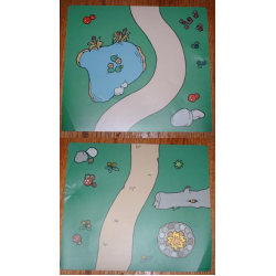 Plastic Part for Sets 3615 and 9131 - Playmat with Path and Pond / Path and Firepit Pattern