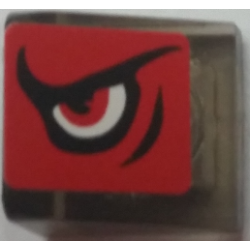 Slope 30 1 x 1 x 2/3 with Angry Red Eye Pattern Model Left Side (Sticker) - Set 8182