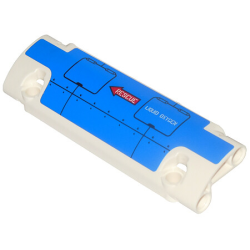 Technic, Panel Curved 11 x 3 with Blue Panel with 'LIQUID OXYGEN' and Red Arrow with 'RESCUE' Pattern Model Right (Sticker) - Set 42025