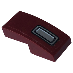 Slope, Curved 2 x 1 x 2/3 with Black and Silver Air Vent Pattern Model Left Side (Sticker) - Set 76903