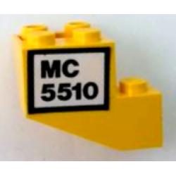 Stickered Assembly 3 x 2 x 2 with 'MC 5510' Pattern (Sticker) - Set 5510 - 1 Slope, Inverted 33 3 x 1, 1 Slope, Inverted 45 2 x 2