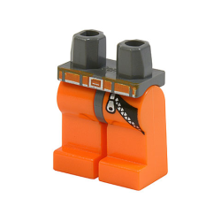 Hips and Orange Legs with Zipper and Orange Belt Pattern