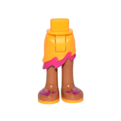 Mini Doll Hips and Asymmetric Layered Skirt Short, Magenta Ruffle, Medium Nougat Legs and Magenta Flame Sandals Pattern - Thick Hinge Mini Doll Hips and Asymmetric Layered Skirt Short, Magenta Ruffle, Medium Nougat Legs and Magenta Flame Sandals Pattern - Thick Hinge