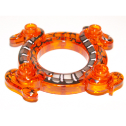 Ring 4 x 4 with 2 x 2 Hole and 2 Intertwined Snakes with Dark Bluish Gray and White Scales Pattern (Ninjago Spinner Crown) Ring 4 x 4 with 2 x 2 Hole and 2 Intertwined Snakes with Dark Bluish Gray and White Scales Pattern (Ninjago Spinner Crown)