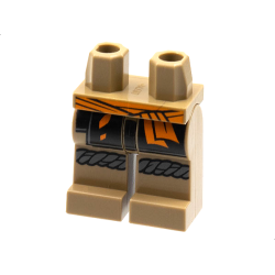 Hips and Legs with Orange Sash, Black Robe Ends, Dark Bluish Gray Knee Wrap Pattern Hips and Legs with Orange Sash, Black Robe Ends, Dark Bluish Gray Knee Wrap Pattern