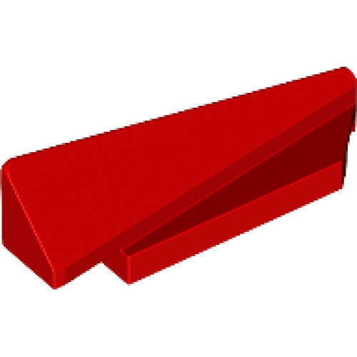 Деталь LEGO 3389 Wedge 5 x 1 x 1 1/3 with 4 x 1 Base Right - Red