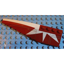Wedge 12 x 3 Left with SW White Stripe and Starburst Pattern