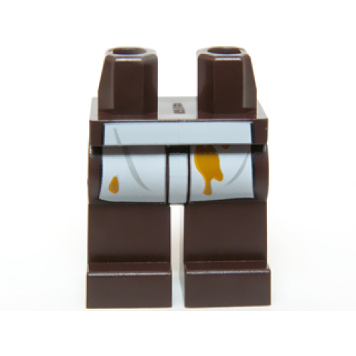 Деталь LEGO 970c00pb0352 Hips and Legs with White Apron with Dirt Stains Pattern