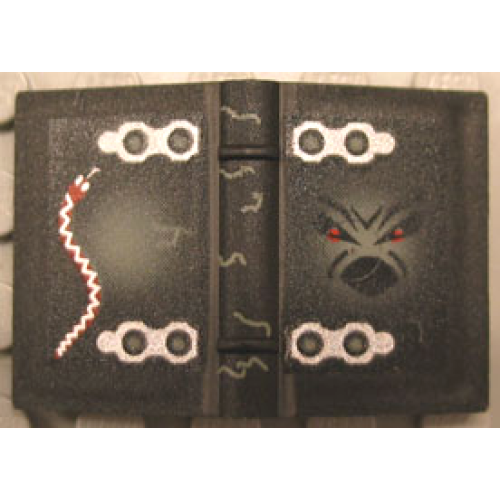 Деталь LEGO 33009px3 Minifigure, Utensil Book 2 x 3 with Hinges and Ghost Face Pattern