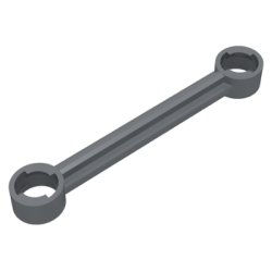 Technic, Link 1 x 6 with Stoppers - Dark Bluish Gray